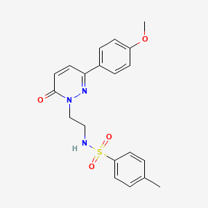 molecular formula C20H21N3O4S B2883053 N-(2-(3-(4-methoxyphenyl)-6-oxopyridazin-1(6H)-yl)ethyl)-4-methylbenzenesulfonamide CAS No. 921535-42-4