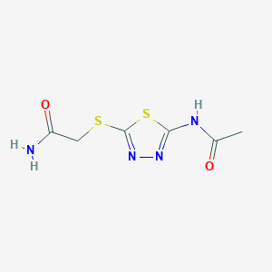 2-[(5-Acetamido-1,3,4-thiadiazol-2-yl)sulfanyl]acetamide