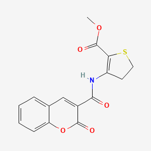 molecular formula C16H13NO5S B2883072 Methyl 4-[(2-oxochromene-3-carbonyl)amino]-2,3-dihydrothiophene-5-carboxylate CAS No. 476463-97-5