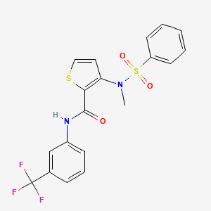 3-(N-methylbenzenesulfonamido)-N-[3-(trifluoromethyl)phenyl]thiophene-2-carboxamide