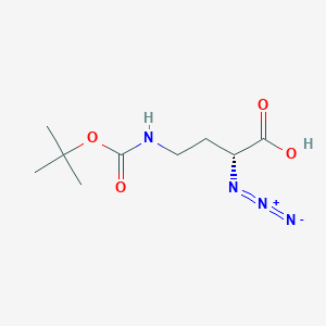 molecular formula C9H16N4O4 B2883084 N3-D-Dab(Boc)-OH CAS No. 1922891-74-4