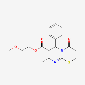 2-Methoxyethyl 8-methyl-4-oxo-6-phenyl-2,3,4,6-tetrahydropyrimido[2,1-b][1,3]thiazine-7-carboxylate