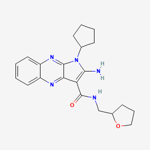 2-amino-1-cyclopentyl-N-(oxolan-2-ylmethyl)pyrrolo[3,2-b]quinoxaline-3-carboxamide