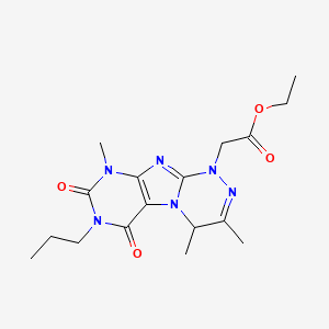 ethyl 2-(3,4,9-trimethyl-6,8-dioxo-7-propyl-4H-purino[8,7-c][1,2,4]triazin-1-yl)acetate