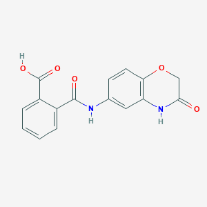 molecular formula C16H12N2O5 B2883098 2-{[(3-oxo-3,4-dihydro-2H-1,4-benzoxazin-6-yl)amino]carbonyl}benzenecarboxylic acid CAS No. 866144-71-0