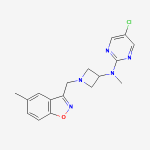 5-Chloro-N-methyl-N-[1-[(5-methyl-1,2-benzoxazol-3-yl)methyl]azetidin-3-yl]pyrimidin-2-amine