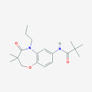 N-(3,3-dimethyl-4-oxo-5-propyl-2,3,4,5-tetrahydrobenzo[b][1,4]oxazepin-7-yl)pivalamide