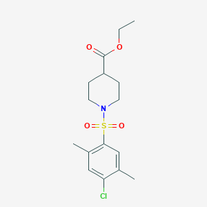 molecular formula C16H22ClNO4S B288311 Ethyl 1-[(4-chloro-2,5-dimethylphenyl)sulfonyl]-4-piperidinecarboxylate 