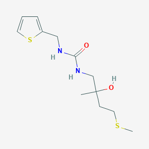 molecular formula C12H20N2O2S2 B2883110 1-(2-Hydroxy-2-methyl-4-(methylthio)butyl)-3-(thiophen-2-ylmethyl)urea CAS No. 1396813-76-5