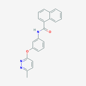 molecular formula C22H17N3O2 B2883114 N-(3-((6-methylpyridazin-3-yl)oxy)phenyl)-1-naphthamide CAS No. 1226459-09-1