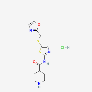 N-[5-[[[5-(1,1-Dimethylethyl)-2-oxazolyl]methyl]thio]-2-thiazolyl]-4-piperidinecarboxamide hydrochloride