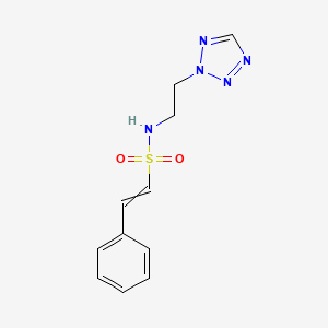 molecular formula C11H13N5O2S B2883124 2-phenyl-N-[2-(2H-1,2,3,4-tetrazol-2-yl)ethyl]ethene-1-sulfonamide CAS No. 1394799-37-1