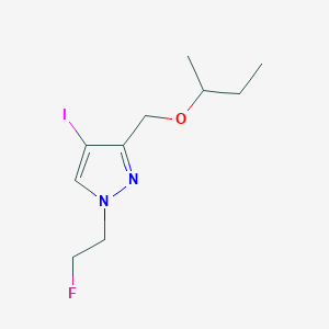 molecular formula C10H16FIN2O B2883128 3-(sec-butoxymethyl)-1-(2-fluoroethyl)-4-iodo-1H-pyrazole CAS No. 1856027-25-2