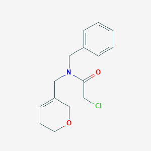molecular formula C15H18ClNO2 B2883132 N-Benzyl-2-chloro-N-(3,6-dihydro-2H-pyran-5-ylmethyl)acetamide CAS No. 2411229-94-0