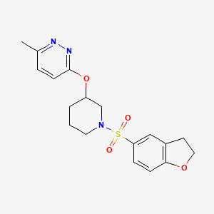 3-((1-((2,3-Dihydrobenzofuran-5-yl)sulfonyl)piperidin-3-yl)oxy)-6-methylpyridazine