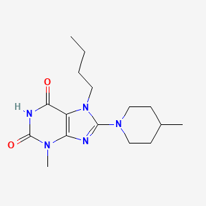 7-butyl-3-methyl-8-(4-methylpiperidin-1-yl)-1H-purine-2,6(3H,7H)-dione