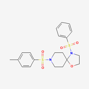 molecular formula C20H24N2O5S2 B2883171 4-(Phenylsulfonyl)-8-tosyl-1-oxa-4,8-diazaspiro[4.5]decane CAS No. 898408-38-3