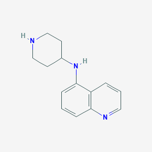 molecular formula C14H17N3 B2883172 N-piperidin-4-ylquinolin-5-amine CAS No. 1183361-32-1