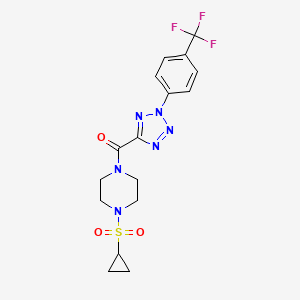 (4-(cyclopropylsulfonyl)piperazin-1-yl)(2-(4-(trifluoromethyl)phenyl)-2H-tetrazol-5-yl)methanone