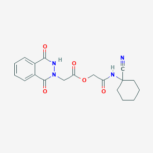 molecular formula C19H20N4O5 B2883181 [2-[(1-cyanocyclohexyl)amino]-2-oxoethyl] 2-(1,4-dioxo-3H-phthalazin-2-yl)acetate CAS No. 1002491-85-1