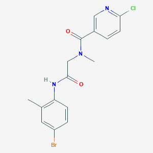 molecular formula C16H15BrClN3O2 B2883183 N-[2-(4-bromo-2-methylanilino)-2-oxoethyl]-6-chloro-N-methylpyridine-3-carboxamide CAS No. 1203154-62-4