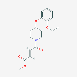 molecular formula C18H23NO5 B2883184 Methyl (E)-4-[4-(2-ethoxyphenoxy)piperidin-1-yl]-4-oxobut-2-enoate CAS No. 2411327-83-6