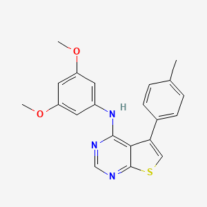 molecular formula C21H19N3O2S B2883193 N-(3,5-dimethoxyphenyl)-5-(4-methylphenyl)thieno[2,3-d]pyrimidin-4-amine CAS No. 726160-21-0