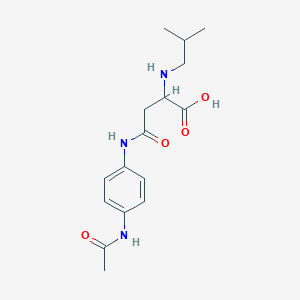 molecular formula C16H23N3O4 B2883199 4-((4-乙酰氨基苯基)氨基)-2-(异丁氨基)-4-氧代丁酸 CAS No. 1048005-43-1