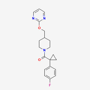 [1-(4-Fluorophenyl)cyclopropyl]-[4-(pyrimidin-2-yloxymethyl)piperidin-1-yl]methanone