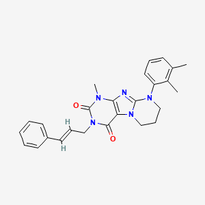 3-cinnamyl-9-(2,3-dimethylphenyl)-1-methyl-6,7,8,9-tetrahydropyrimido[2,1-f]purine-2,4(1H,3H)-dione