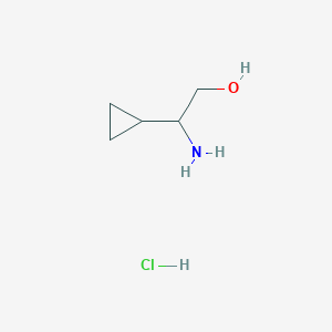 molecular formula C5H12ClNO B2883205 2-Amino-2-cyclopropylethan-1-ol hydrochloride CAS No. 1306603-98-4; 776315-67-4