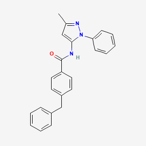 4-benzyl-N-(3-methyl-1-phenyl-1H-pyrazol-5-yl)benzamide