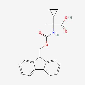 molecular formula C21H21NO4 B2883210 2-cyclopropyl-2-({[(9H-fluoren-9-yl)methoxy]carbonyl}amino)propanoic acid CAS No. 1340154-82-6