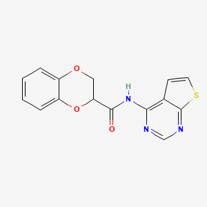 N-(thieno[2,3-d]pyrimidin-4-yl)-2,3-dihydrobenzo[b][1,4]dioxine-2-carboxamide