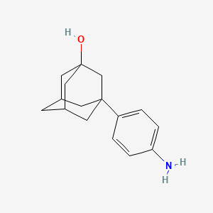 molecular formula C16H21NO B2883238 3-(4-氨基苯基)金刚烷-1-醇 CAS No. 60290-89-3