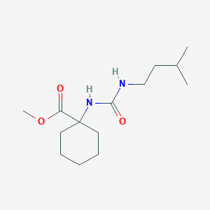 molecular formula C14H26N2O3 B2883246 Methyl 1-{[(3-methylbutyl)carbamoyl]amino}cyclohexanecarboxylate CAS No. 1435804-04-8