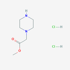 molecular formula C7H16Cl2N2O2 B2883250 Methyl 2-(piperazin-1-yl)acetate dihydrochloride CAS No. 179689-65-7; 82516-17-4