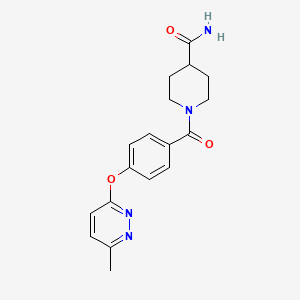 1-(4-((6-Methylpyridazin-3-yl)oxy)benzoyl)piperidine-4-carboxamide