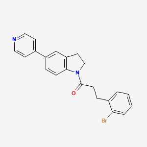 molecular formula C22H19BrN2O B2883273 3-(2-Bromophenyl)-1-(5-(pyridin-4-yl)indolin-1-yl)propan-1-one CAS No. 2034613-85-7