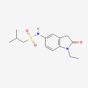 N-(1-ethyl-2-oxoindolin-5-yl)-2-methylpropane-1-sulfonamide