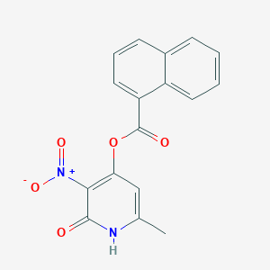 molecular formula C17H12N2O5 B2883275 6-Methyl-3-nitro-2-oxo-1,2-dihydropyridin-4-yl 1-naphthoate CAS No. 868680-01-7