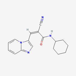 (Z)-2-cyano-N-cyclohexyl-3-imidazo[1,2-a]pyridin-3-ylprop-2-enamide