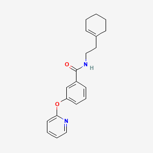 molecular formula C20H22N2O2 B2883287 N-(2-(cyclohex-1-en-1-yl)ethyl)-3-(pyridin-2-yloxy)benzamide CAS No. 1797084-11-7