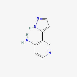 molecular formula C8H8N4 B2883290 3-(1H-Pyrazol-5-yl)pyridin-4-amine CAS No. 2138009-61-5