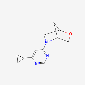molecular formula C12H15N3O B2883291 5-(6-Cyclopropylpyrimidin-4-yl)-2-oxa-5-azabicyclo[2.2.1]heptane CAS No. 2034419-31-1