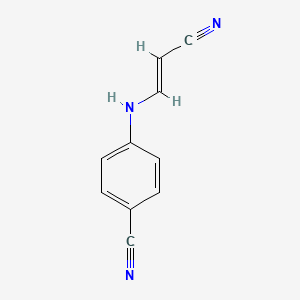 molecular formula C10H7N3 B2883294 4-[[(E)-2-cyanoethenyl]amino]benzonitrile CAS No. 338959-90-3