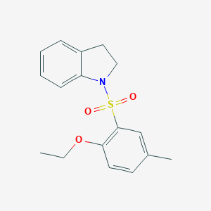 molecular formula C17H19NO3S B288330 2-(2,3-dihydro-1H-indol-1-ylsulfonyl)-4-methylphenyl ethyl ether 