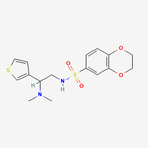 N-(2-(dimethylamino)-2-(thiophen-3-yl)ethyl)-2,3-dihydrobenzo[b][1,4]dioxine-6-sulfonamide