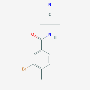 molecular formula C12H13BrN2O B2883304 3-Bromo-N-(2-cyanopropan-2-yl)-4-methylbenzamide CAS No. 1394729-77-1