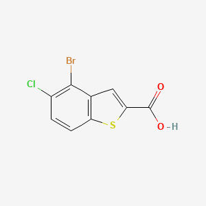 molecular formula C9H4BrClO2S B2883309 4-Bromo-5-chloro-1-benzothiophene-2-carboxylic acid CAS No. 1934530-17-2